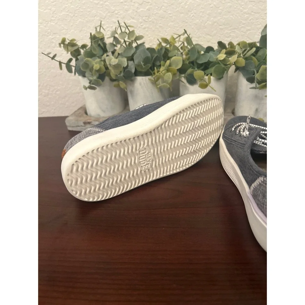 HEYDUDE‎ Cody Youth Craft Linen shoes YT 2
